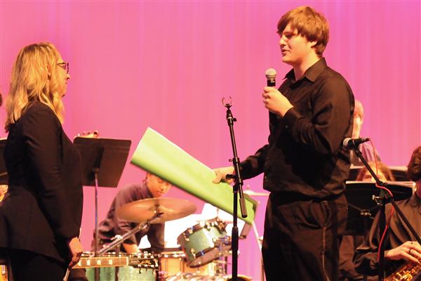 Students performing at the 2023-2024 All County Jazz Concert